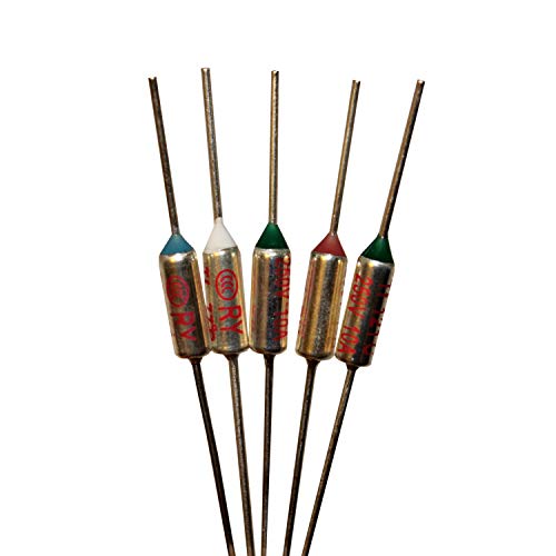 COMPSTUDIO5Pcs 210C Celsius Circuit Cut Off Temperature Micro Thermal Fuse 10A 250V