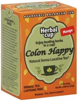 Colon Herbal Tea Happy Mango 16 Bags (Case of 6)