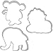 Jungle Animal Cookie Cutter Set- Elephant, Monkey, Lion by Chapix Cookies