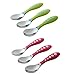 Gerber Stainless Steel Tip Kiddy Cutlery Spoons, 6 Pack, Pink/Green