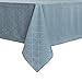 maxmill Jacquard Poly-Cotton Tablecloth Geometric Pattern SpillProof, Water Resistant Wide Hem Heavy Weight Soft Table Cloth for Kitchen Dining Tabletop Decoration Rectangle, Blue, 58x84 Inch
