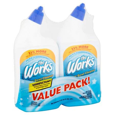 PACK OF 8 - The Works Disinfectant Toilet Bowl Cleaner Value Pack, 64 fl oz