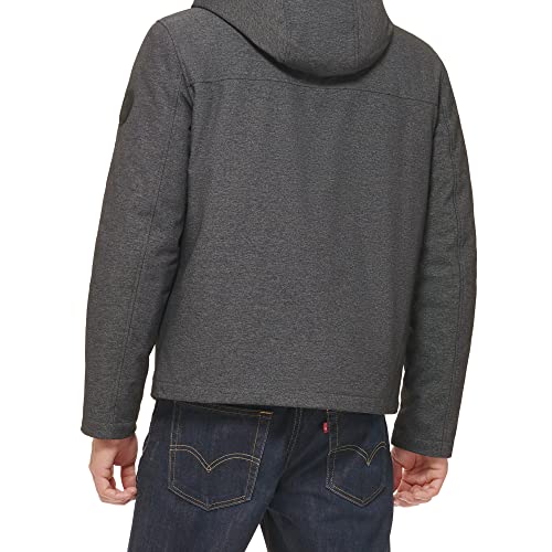 Levi's Men's Soft Shell Two Pocket Sherpa Lined Hooded Trucker Jacket Graphit... for sale online