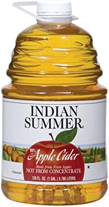 Indian Summer 100% Cider, 128 Fluid Ounce (Pack of 4)