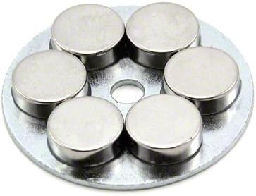 Medium Pole Limpet Magnet for Semi-Permanent Attachments - 50mm Dia x 7mm Thick x 6mm Hole - 55kg Pull