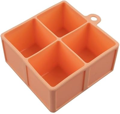 17046 - Tabuleiro de cubos de gelo em silicone, Tabuleiro de gelo, Bolo de gelo, Tabuleiro de gelo, Bolo de gelo, Bolo de gelo, Mofo de gelo, Molo de gelo, Silicone, 9,5 x 4,5 x