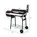 Lovinland Charcoal Grill BBQ Grill with 2 Cooking Area and Wheels for Camping Backyard Party