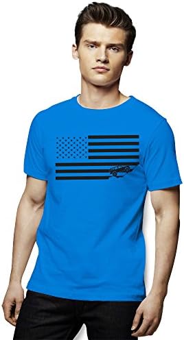 Jeep Cherokee XJ USA Flag Man's T-Shirt Large Royal_Blue