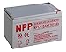 NPP NP12-12 Ah Long Life Back-up 12V 12Ah Battery with F2 Style Terminals primary