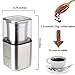 Secura Automatic Coffee Grinder and Spice Grinder with Stainless Steel Blades Removable Bowl, 2.5 Ounce , Silver