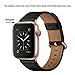 OUHENG Compatible with Apple Watch Band 38mm 40mm, Women Genuine Leather Band Replacement Strap Compatible with iWatch Series 5 4 3 2 1 40mm 38mm, Black Band + Rose Gold Adapter