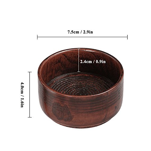 Anself Wooden Shaving Brush Bowl Shave Mug Cream Soap Cup Face Cleaning Soap Bowl
