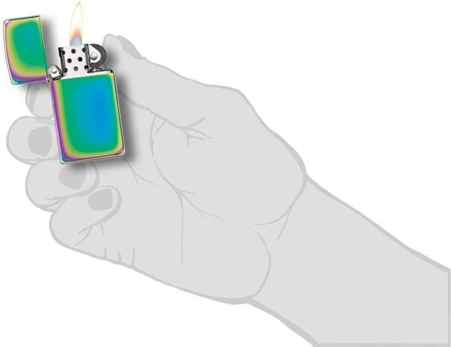 Zippo No Logo Slim Lighter - Spectrum, 5.724 x 3.099 x 1.069 cm - Image 5