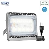 50W LED Flood Light, STASUN LED Security Lights Outdoor, 4500lm, 3000K Warm White, Waterproof, Built with Cree LED Chips, Great for Back Yard, Garden, Garage