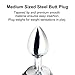 Anal Butt Plug Stainless Steel Anal Stopper SM Anus Toy with Faux Fox Tail
