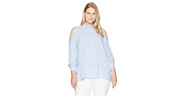 white plus size cold shoulder tops