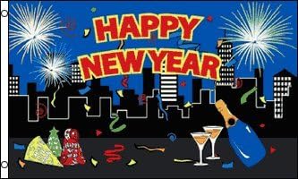 NEW YEARS BANNER, 3'x5'