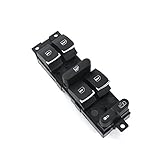 LOOYUAN LOOYUAN Chrome Driver Side Master Window Switch For VW Jetta Golf Bora MK4 Passat B5 3B