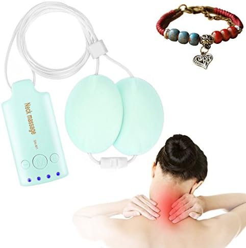 Norjackhealth Neck Massage Low-frequency Therapy Portable Rechargeable Timing Massager Electric Pulse Muscle Stimulator,Green