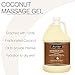 Bon Vital' Coconut Massage Gel, 1 Gallon, Lightweight Formula with Pure Fractionated Coconut Oil, Professional Therapy Lotion, Hydrating and Unscented