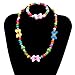 Unijew Kids Jewelry Colorful Bead Candy Fashion Jewelry Necklace Bracelet Set for Little Girls Children