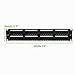NavePoint 48-Port CAT6 Patch Panel,2U, Black