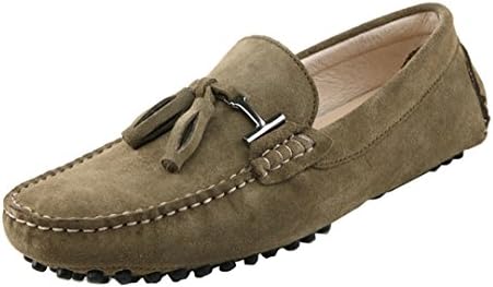 TDA Men's New Tassel Suede Driving Loafers Penny Boat Shoes