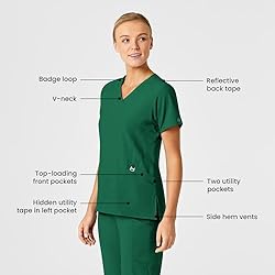 WonderWink W123 Women’s Stylized V-Neck Scrub Top