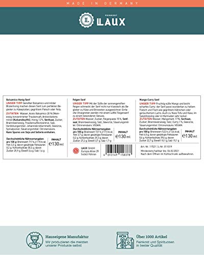 LAUX® Senf Feinkost Geschenkset - 3 x 130ml Feinkost Senf - Mit Hochwertiger Geschenkbox - Ideales Geschenk – Bild 8