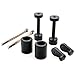 Krator MT219-060 Black Slider (Kawasaki Ninja 250 / 250R / EX250 No Cut Frame 2008-2012) Frame Bobbins Crash Protectors Motorcycle Sportbike)