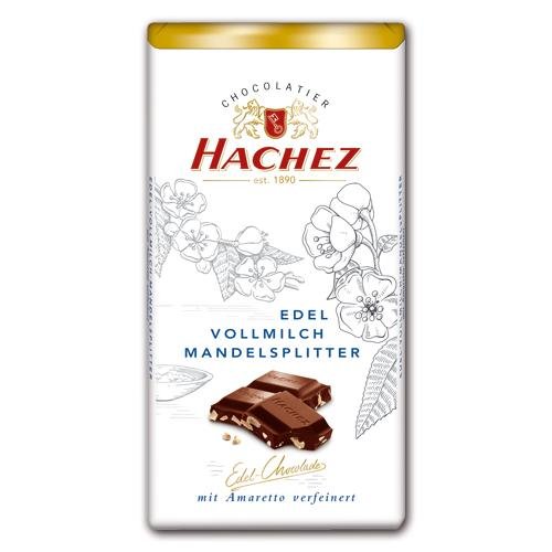 Шоколад hachez молочн.миндальн.стружк/амаретто 39%какао 100г (4008155021204)