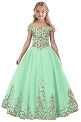 Tulle Flower Girl Dress for Wedding Sparkly