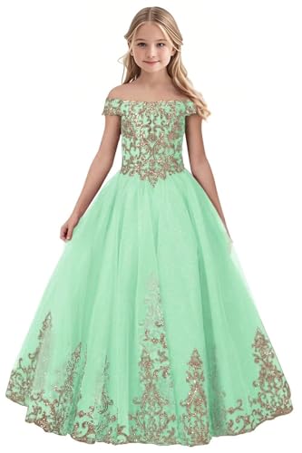 Tulle Flower Girl Dress for Wedding Sparkly