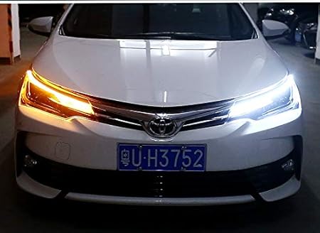 Amazon K Cocochi 薄さ 3mm 新仕様 シーケンシャル ウィンカー カット可能 流れるウィンカー Led シリコンチューブ ホワイト アンバー 60cm 2本セット Ledテープ 車 バイク