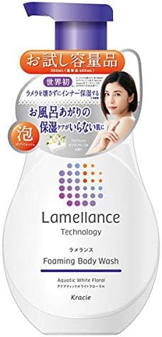 Lamelence Foam Body Wash Aquatic White Floral Pump Trial Capacity 380ml Kracie Home Products