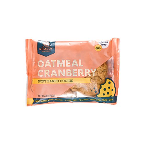 Zac Brown’s Remedy Bake Shop Gluten-Free Cookies, non-GMO, Vegan, Dairy-Free, Soy-Free, Nut-Free, and Egg-Free (5 count box) (Oatmeal Cranberry, 1 Pack)