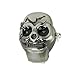 Gleader Bronze Flip-Up Skull Cover Finger Ring Watch Stretchy Watchband for Unisex-Battery Included, Ideal for Skull Lover