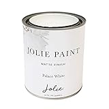 Jolie Paint - Matte Finish Paint for Furniture, cabinets, Floors, Walls, Home Decor and Accessories - Water-Based, Non-Toxic - Palace White - 32 oz (Quart)