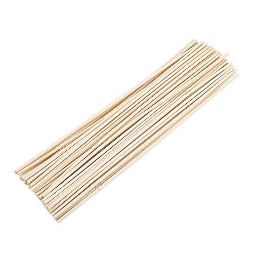 DYWISHKEY Wood Rattan Reed Sticks, Reed Diffuser Sticks, Essential Oil Aroma Diffuser Sticks (50 Pcs)