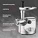 Gourmia GMG7100 Prime Plus Commercial Grade Meat Grinder -Accessory Kit with 3 Grinding Plates, Sausage Stuffers, Kibbeh Attachment - 800W ETL Approved -Stainless Steel -Free Recipe Book
