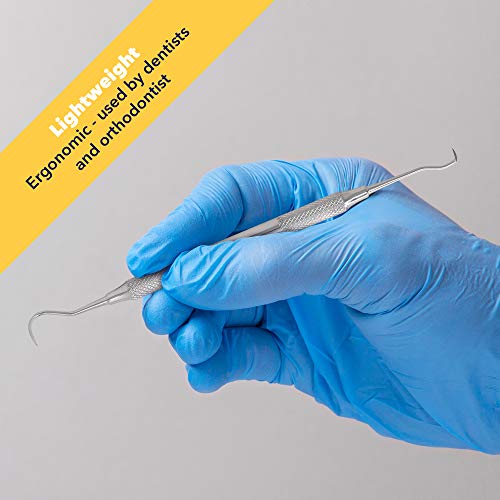Equinox Professional Dental Tartar Scraper Tool - Remove Plaque, Food, Chunks - Stainless Steel Double Ended Tartar Remover for Your Teeth - Clean Dental Pick Scaler Tools