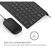 seenda Wireless Keyboard and Mouse, Ultra Compact Rechargeable Small Keyboard and Mouse Combo with USB Receiver Low…