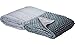 5lb Weighted Blanket with Dot Minky Cover for Kids (Inner Light Gray/Cover Gray & Light Gray, 36
