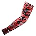 COOLOMG Arm Sleeve, (One Piece) Youth Adult Compression Elbow Sleeve for Cycling Basketball Baseball Driving Outdoor Sport Digital Camo Red Black XXS