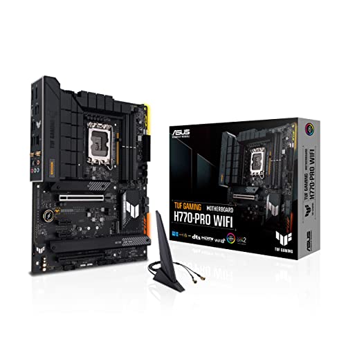ASUS TUF GAMING H770-PRO WIFI Scheda madre Intel® H770 (LGA 1700) ATX, DDR5, PCIe 5.0, slot PCIe 4.0 M.2, 14+1 DrMOS, Intel® 2.5Gb Ethernet, DisplayPort, HDMI, USB 3.2 Gen 1 Type-C®, Aura Sync