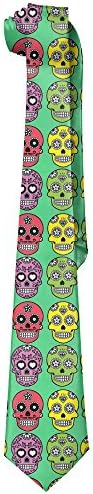 Men's Sugar Skull Fashion Ties Neck Tie Skinny Ties