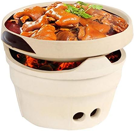 TUANMEIFADONGJI Charcoal Stove Portable Refractory Clay Grill Furnace Tea Stove Wind Furnace High Temperature Clay Hot Pot 9.06in