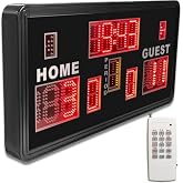 YZ 35&ldquo; Large Electronic Scoreboard with Buzzer, Wall-Mounted Professional Digital Scoreboard with Remote, Basketball Scoreboard with Timer, Digital Score Keeper for Basketball