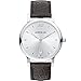 Montblanc Star Classique Date Stainless Steel Brown Leather Mens Watch 108770