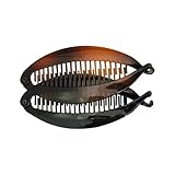 Set of Two 5 Inch Banana Clip Hair Clincher Rounded Edges Hair Comb